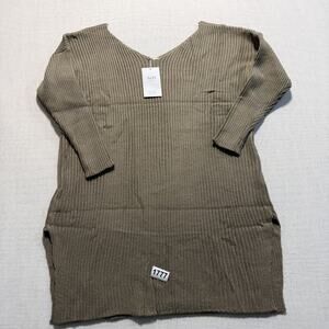 A&H Madewell Wool Blend Sweater Women Sz L Brown Brand New